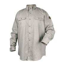 NFPA 2112 Certified 100% Cotton FR Welding Work Shirt For Oil Gas Industry